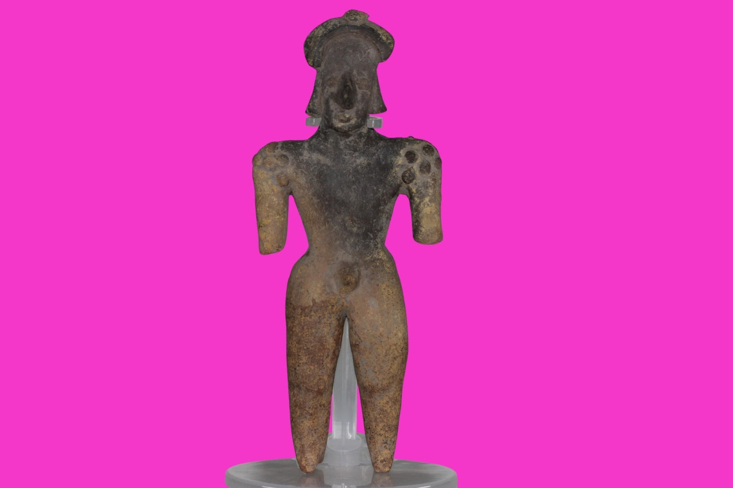 Pre Columbian Artifact 7 Inch Shaman Tomb Figure Colima Mexico 100 BC COA 238