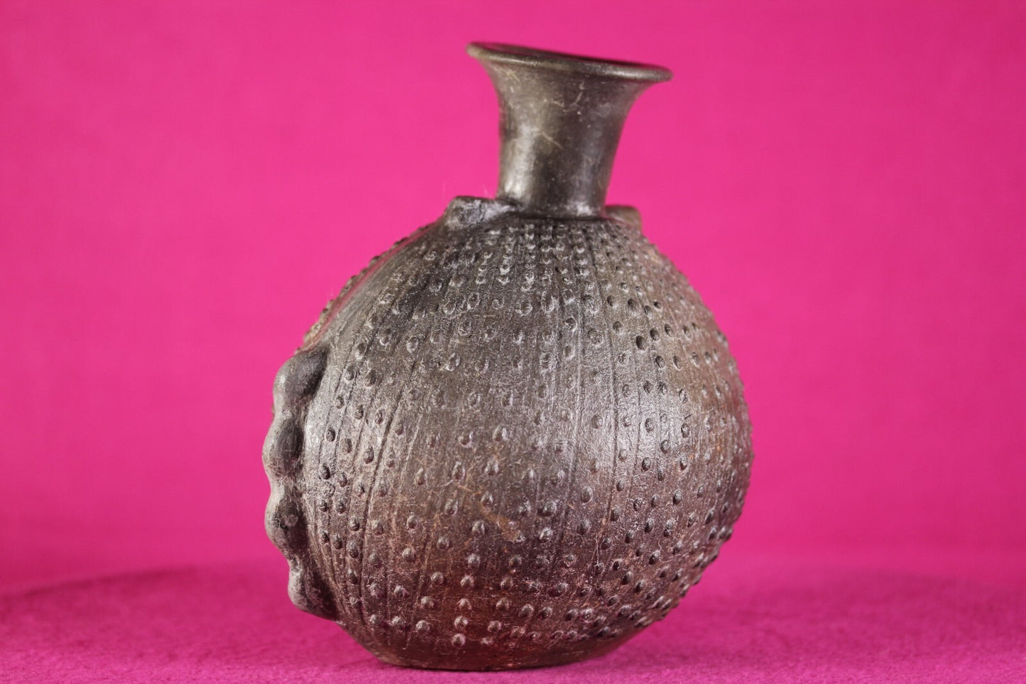 Pre Columbian Artifact Chimu Stippled Pottery Jar 850 AD-1470 AD Peru COA J48