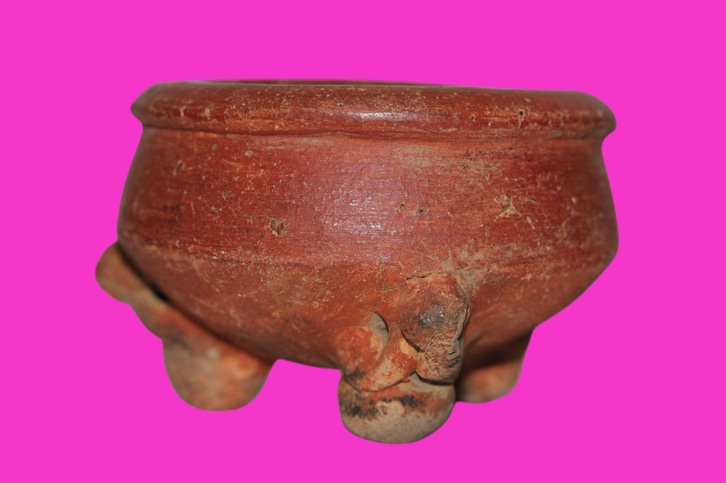 Pre Columbian Artifact Authentic Tripod Bowl Gran Cocle Panama 800 AD COA J74