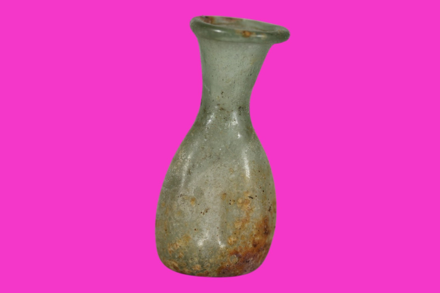 Authentic Ancient Holy Land Artifact Glass Bottle 100-300 AD Roman Era COA J10