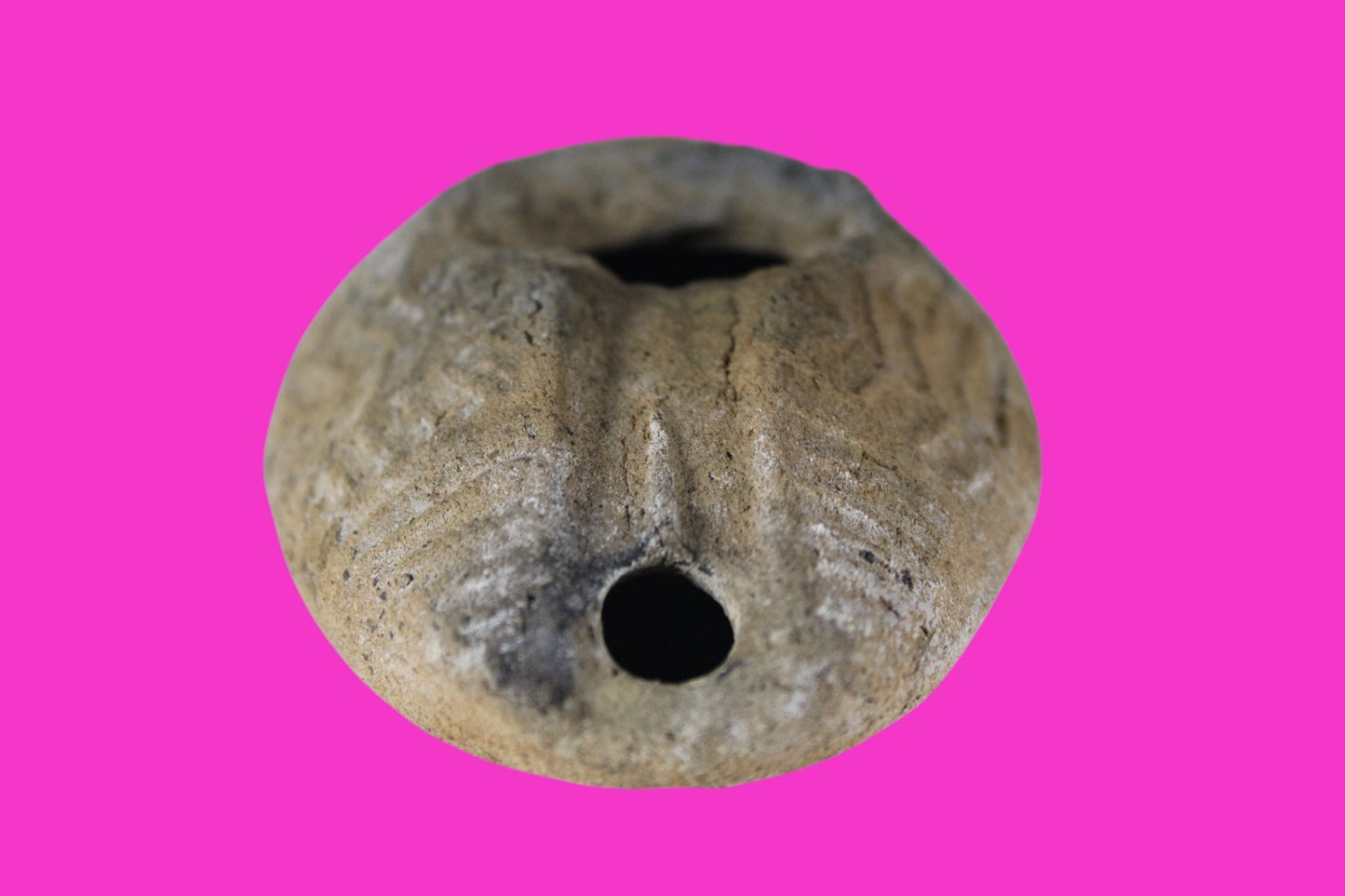 Very Big Ancient Holy Land Oil Lamp Artifact Jesus Christ Home 300-600 AD COA 93