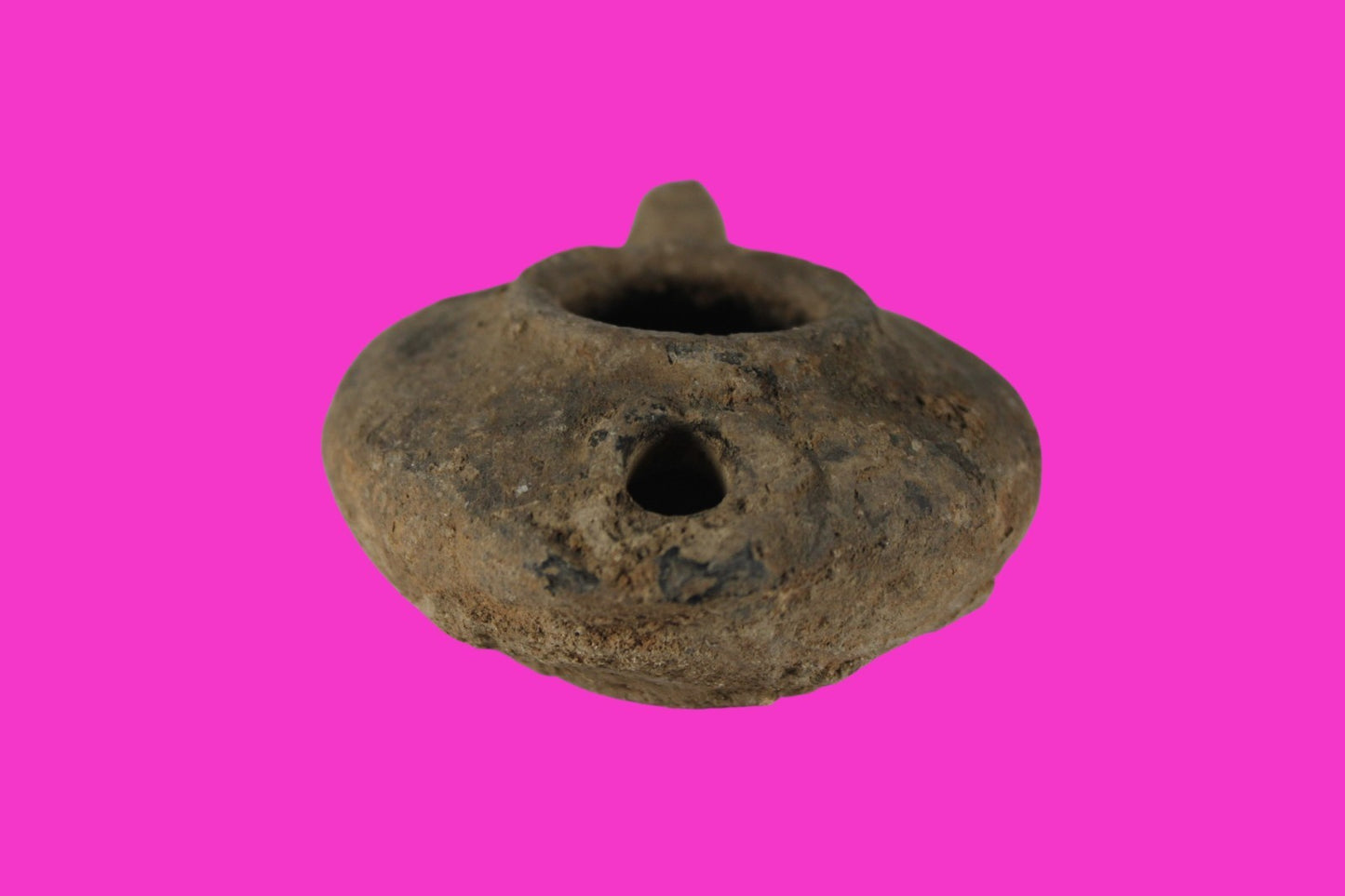 Ancient Holy Land Oil Lamp Artifact Jesus Christ Homeland 100BC-200AD COA 45