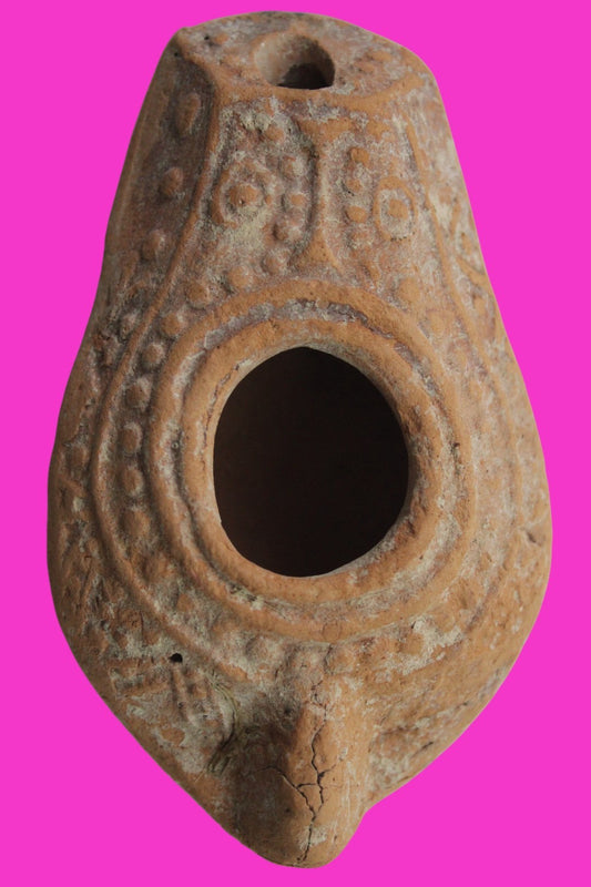 Ancient Holy Land Oil Lamp Artifact From Jesus Christ Home Land 100-500AD COA 65