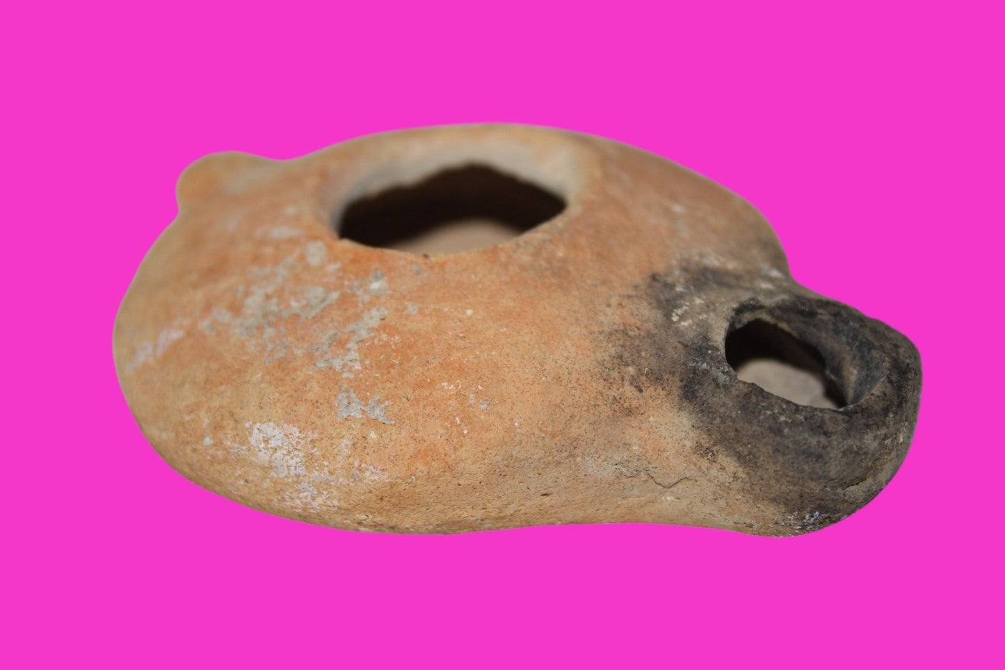 Ancient Holy Land Oil Lamp Artifact Jesus Christ Home Land 100BC-100AD COA 48