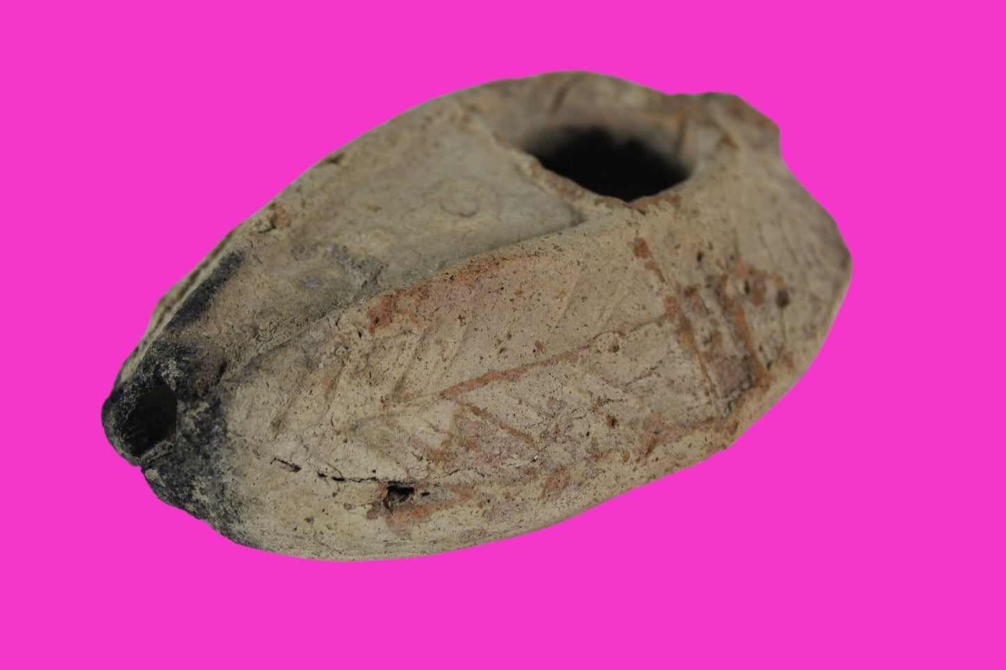 Oil Lamp Holy Land Ancient Artifact Jesus Christ Home Israel 300-600 AD COA 105