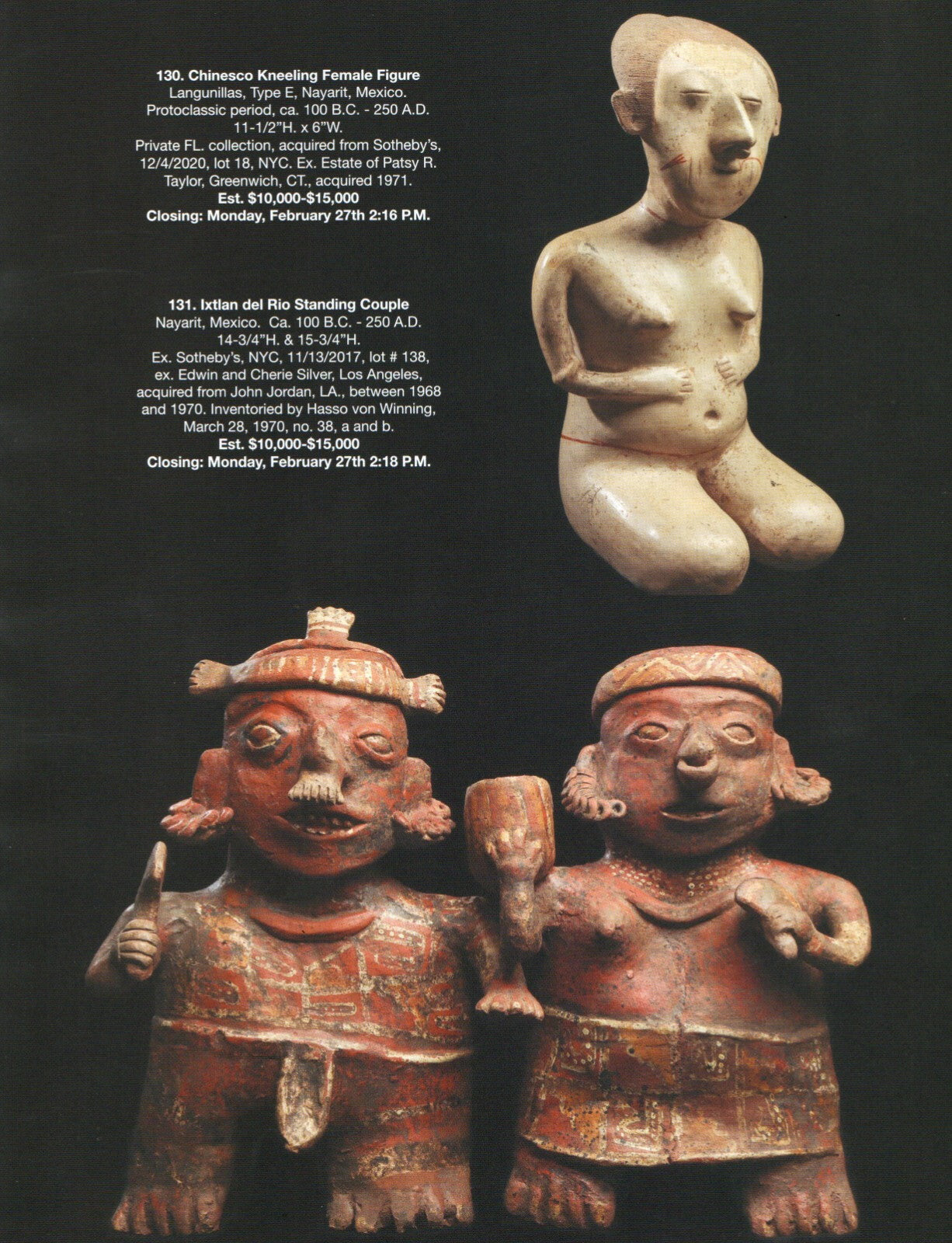 Pre Columbian Artifacts Price & Value Guide Arte Primitivo Auction Catalog 109