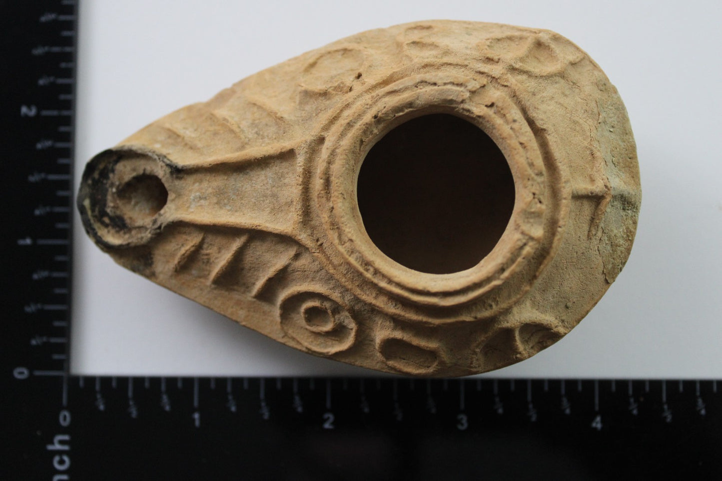 Ancient Holy Land Big Oil Lamp Artifact Home of Jesus Christ 200-500 AD COA J153