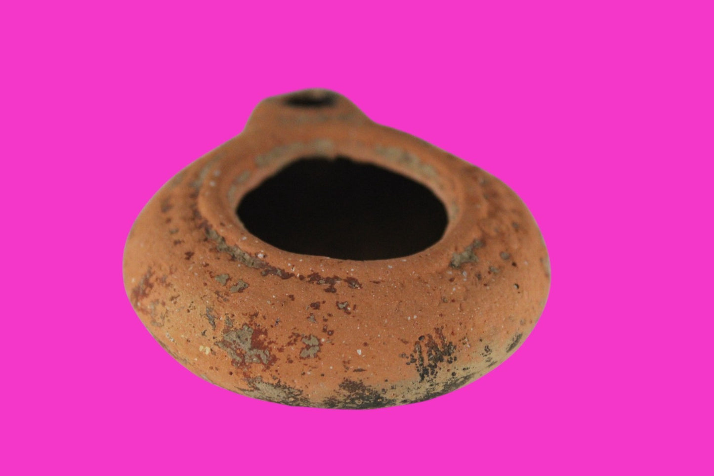 Ancient Holy Land Oil Lamp Artifact Land of Jesus Christ 100 BC-200 AD COA J148
