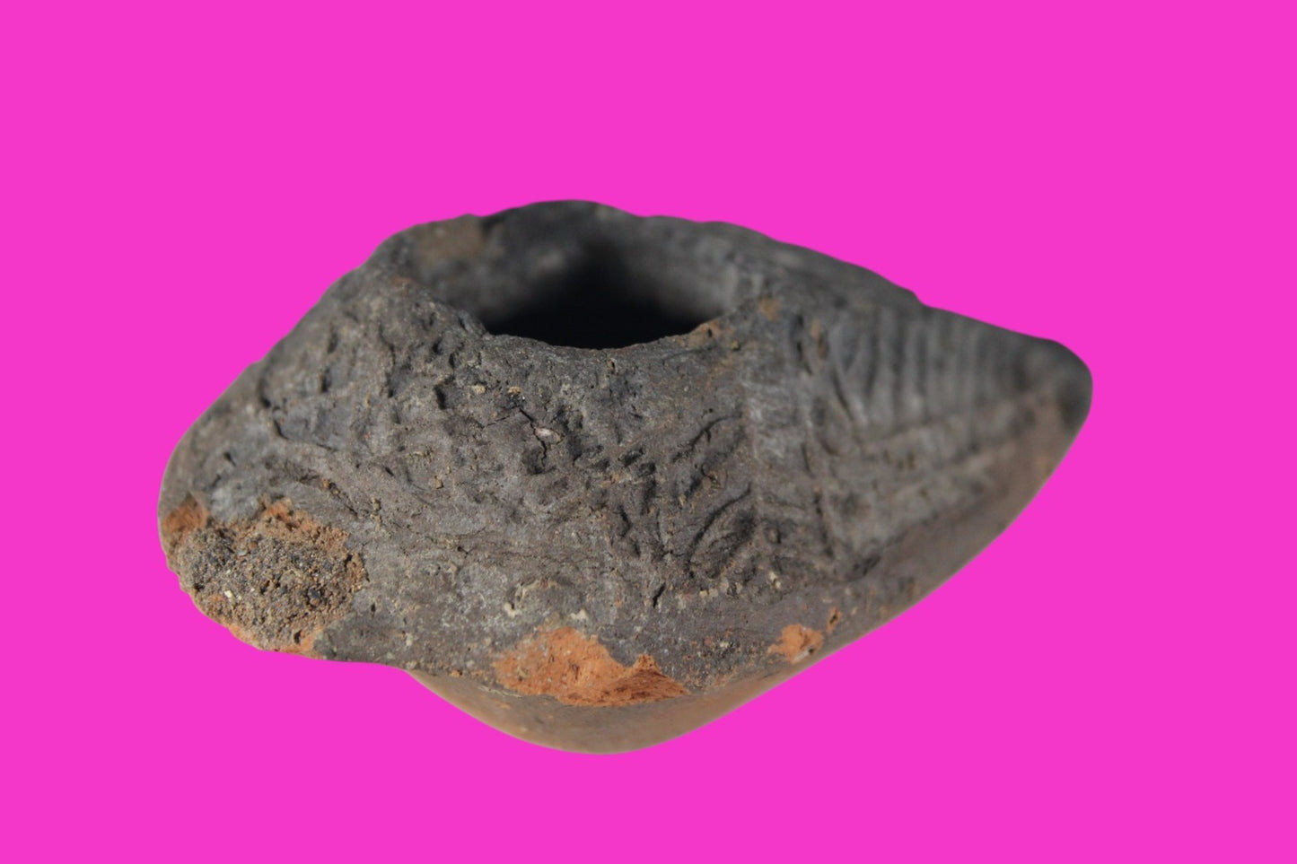 Oil Lamp Holy Land Ancient Artifact Jesus Christ Home Israel 300-600 AD COA 132