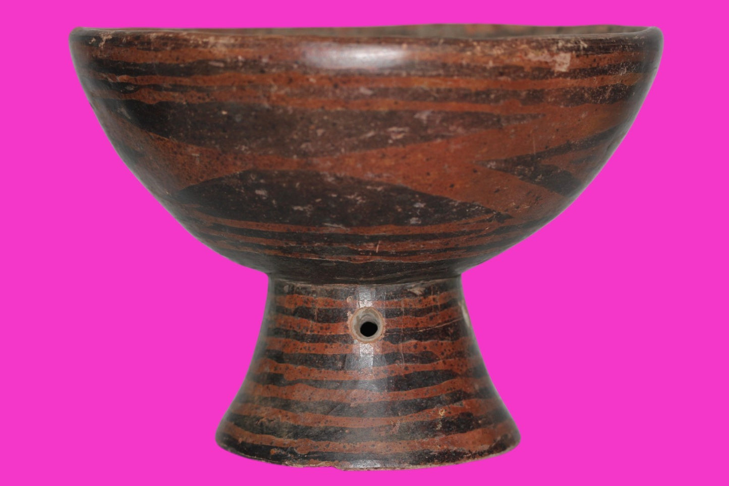 Authentic Pre Columbian Artifact Pedestal Bowl Narino Columbia 1000 AD COA J50