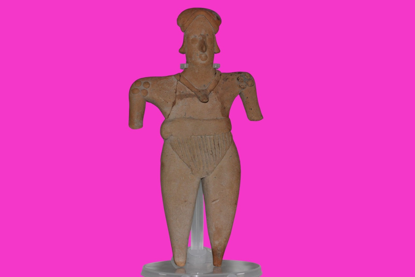 Pre Columbian Artifact 8 Inch Shaman Tomb Figure Colima Mexico 100 BC COA 236