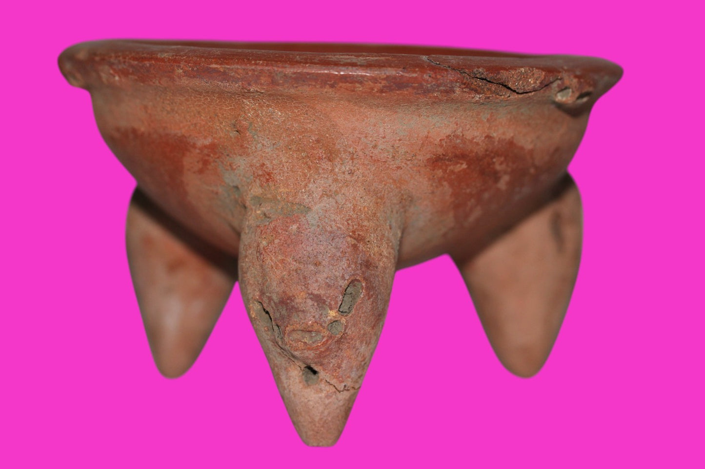 Pre Columbian Authentic Artifact Tripod Bowl Watershed Area Costa Rica COA J86