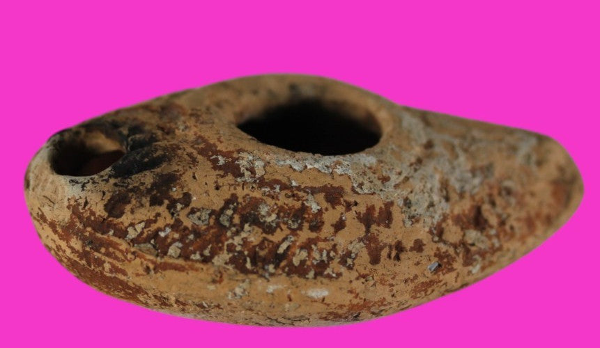 Ancient Holy Land Oil Lamp Artifact Jesus Christ Homeland 100 - 400 AD COA L04