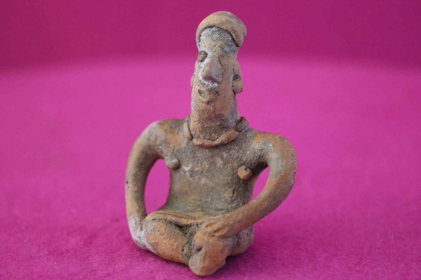 Authentic Pre Columbian Artifact Female Seated Tomb Figure Colima Mexico COA 190