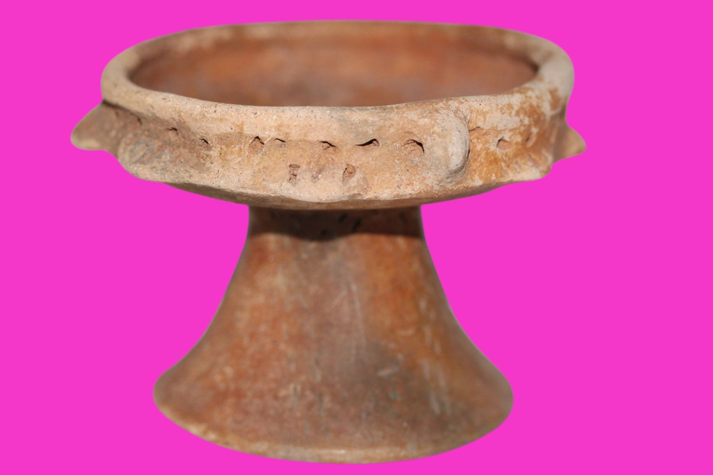 Pre Columbian Artifact Authentic Rattle Bowl Watershed Region Costa Rica COA J87