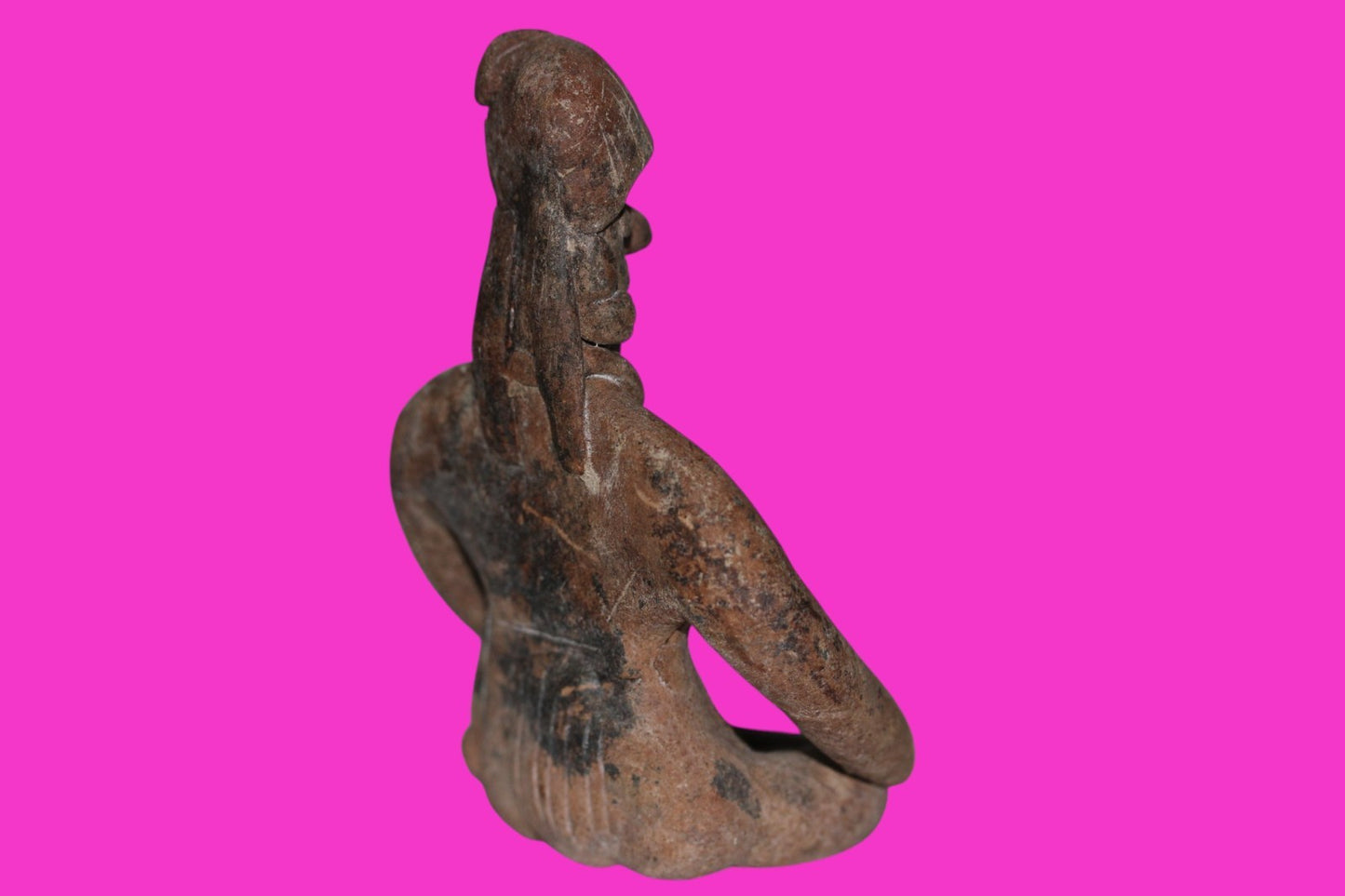 Pre Columbian Artifact Authentic Seated Tomb Figure Colima Mexico 250 AD COA 211