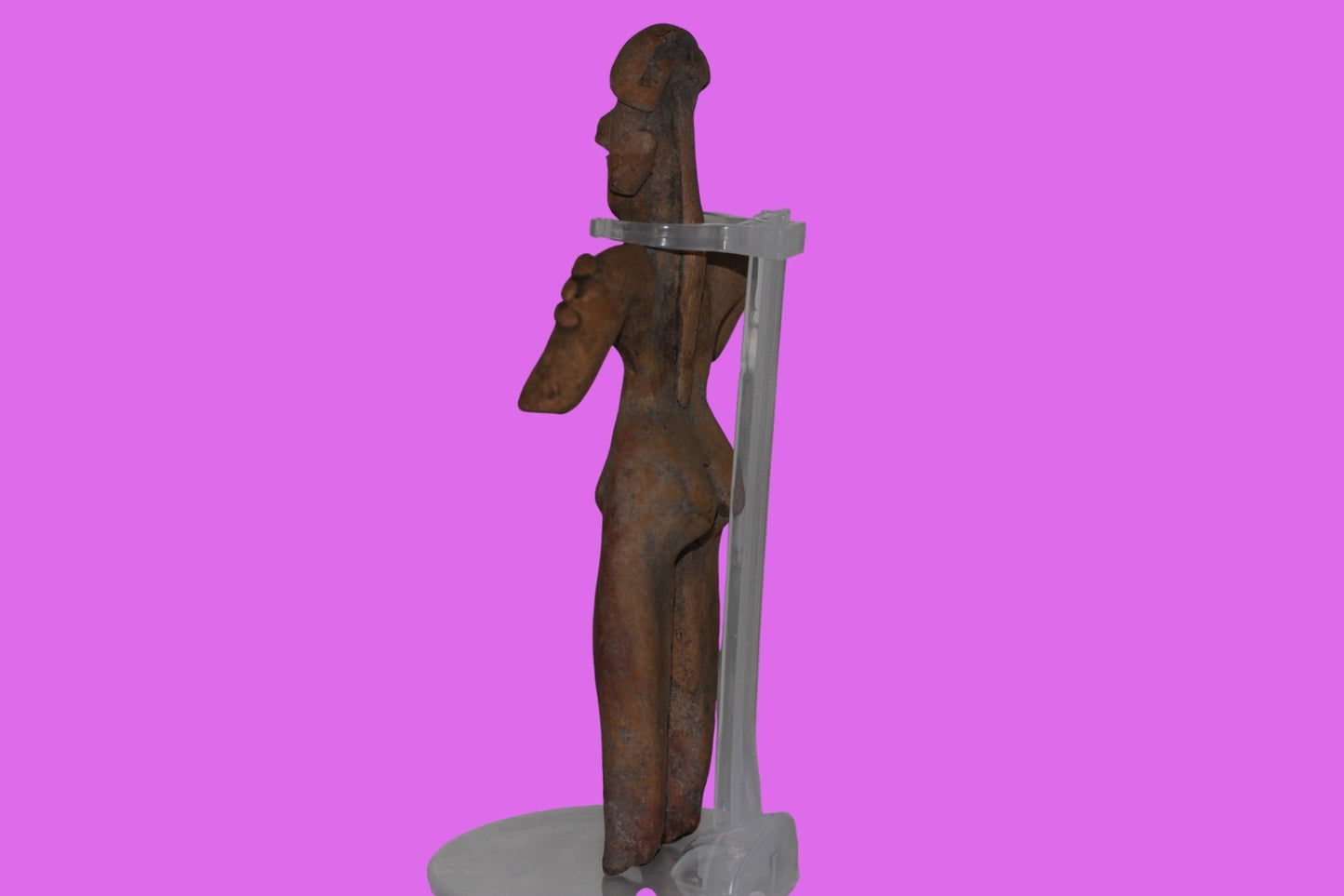 Pre Columbian Artifact 6in Female Shaman Tomb Figure Colima Mexico 100BC COA 256