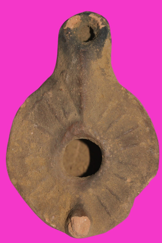 Holy Land Oil Lamp Ancient Artifact Jesus Christ Homeland 100-400 AD COA J107