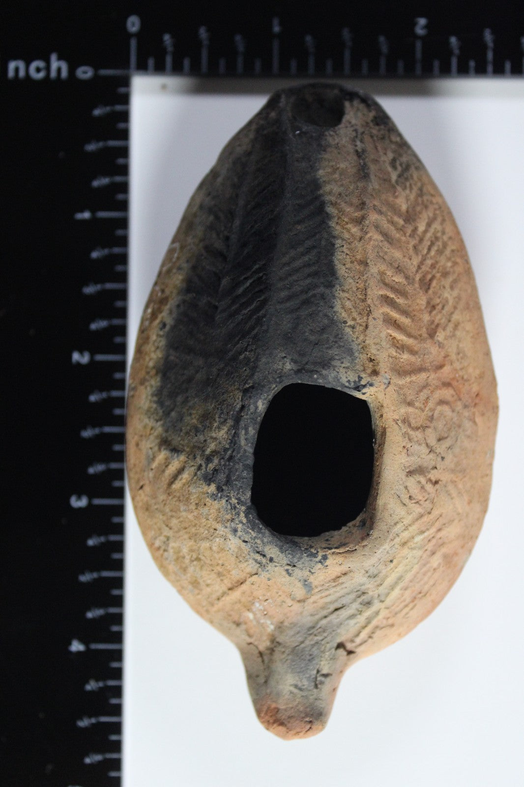 Oil Lamp Holy Land Ancient Artifact Jesus Christ Home Israel 300-600 AD COA 94