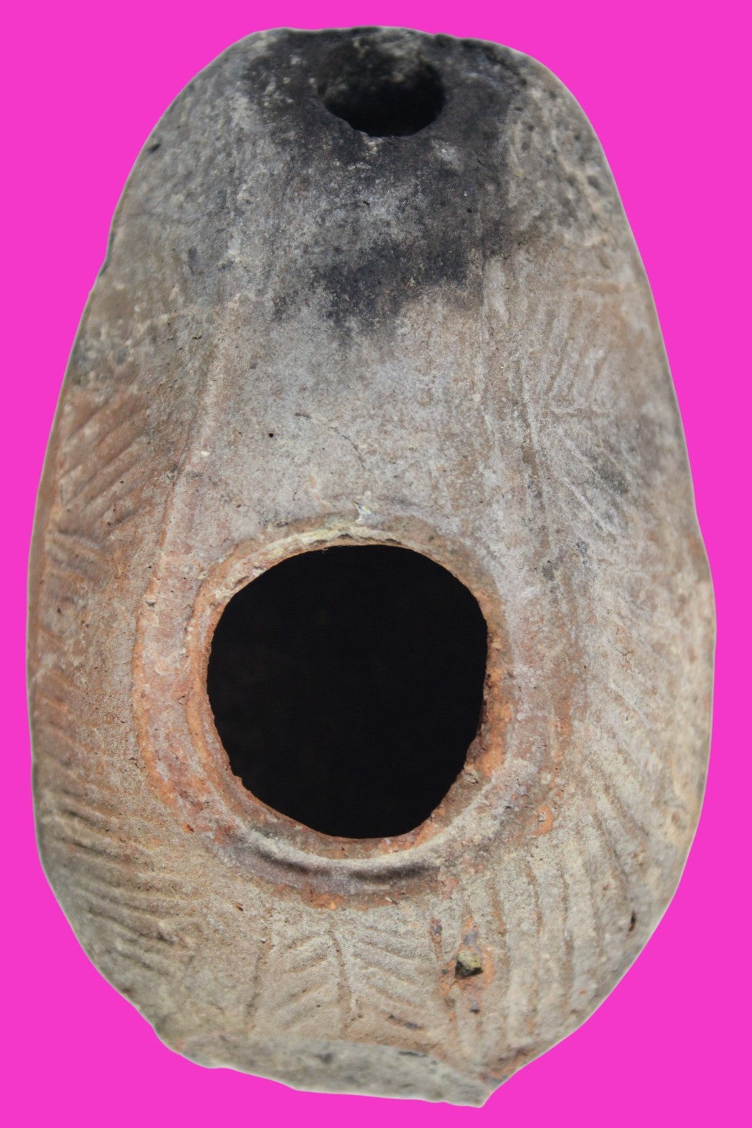 Oil Lamp Holy Land Ancient Artifact Jesus Christ Home Israel 300-600 AD COA 107