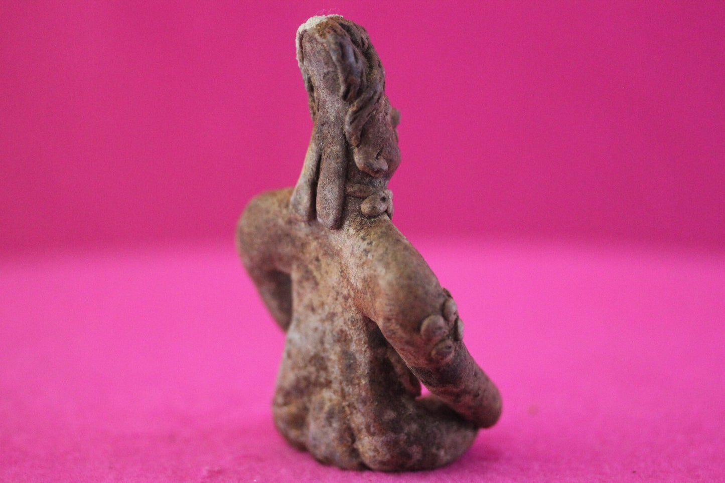 Authentic Pre Columbian Artifact Rare Seated Tomb Figure Colima Mexico COA 179