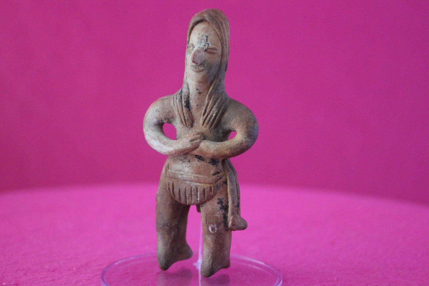 Authentic Pre Columbian Artifact Pretty Lady Tomb Figure Colima Mexico COA 196