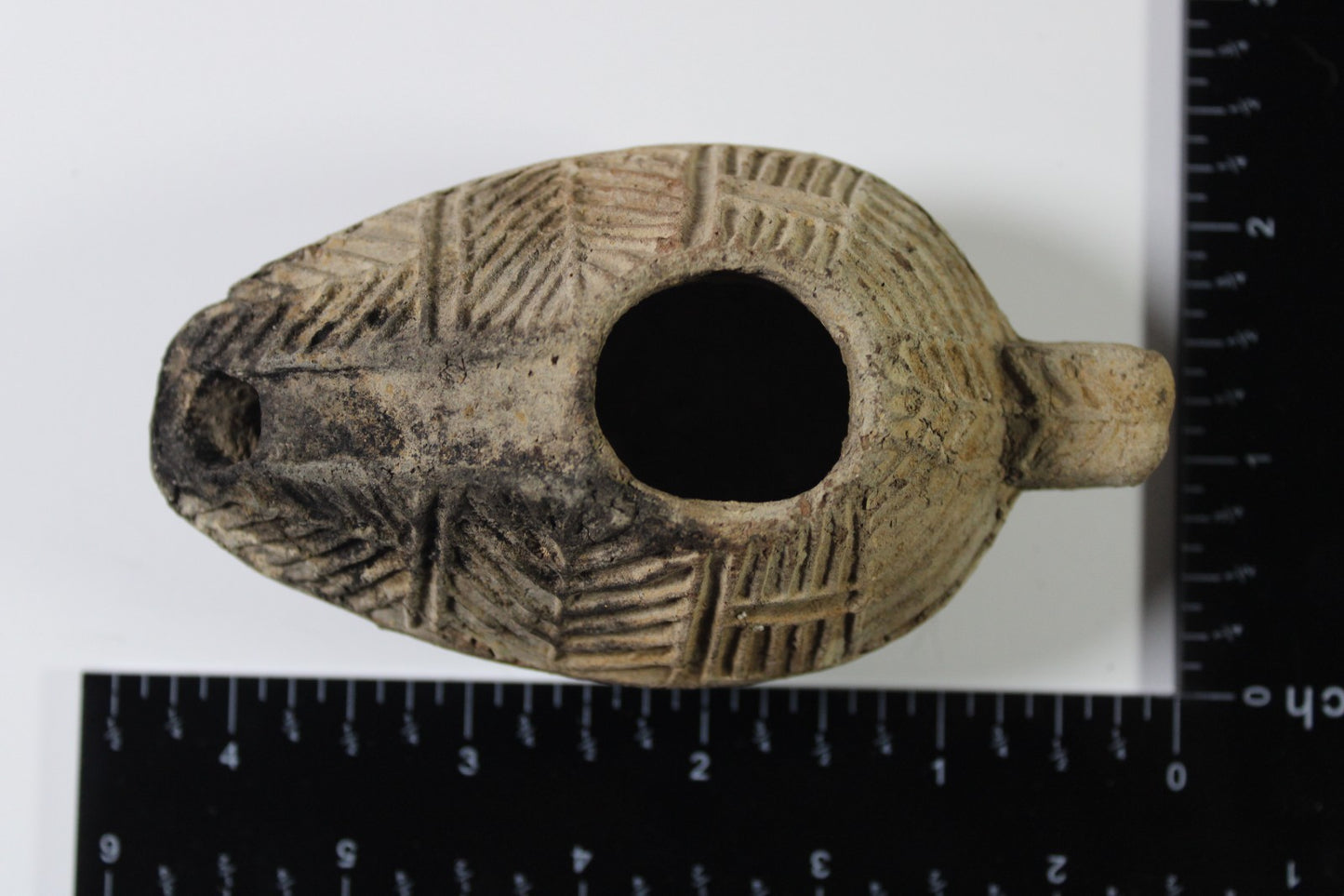 Oil Lamp Holy Land Ancient Artifact Jesus Christ Home Israel 300-600 AD COA 117