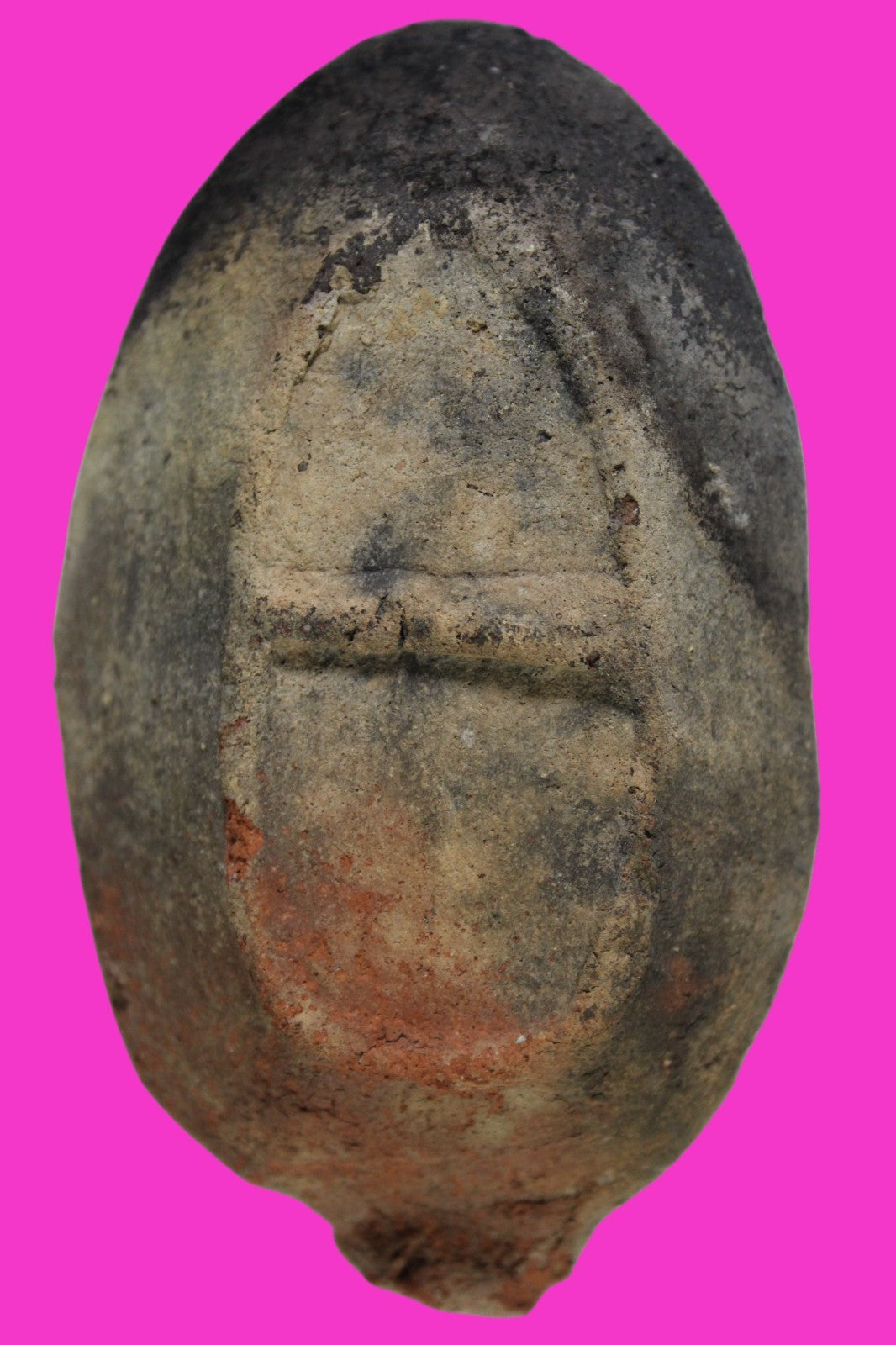 Ancient Holy Land Oil Lamp Artifact A Hidden Christian Cross 300-600AD COA 134