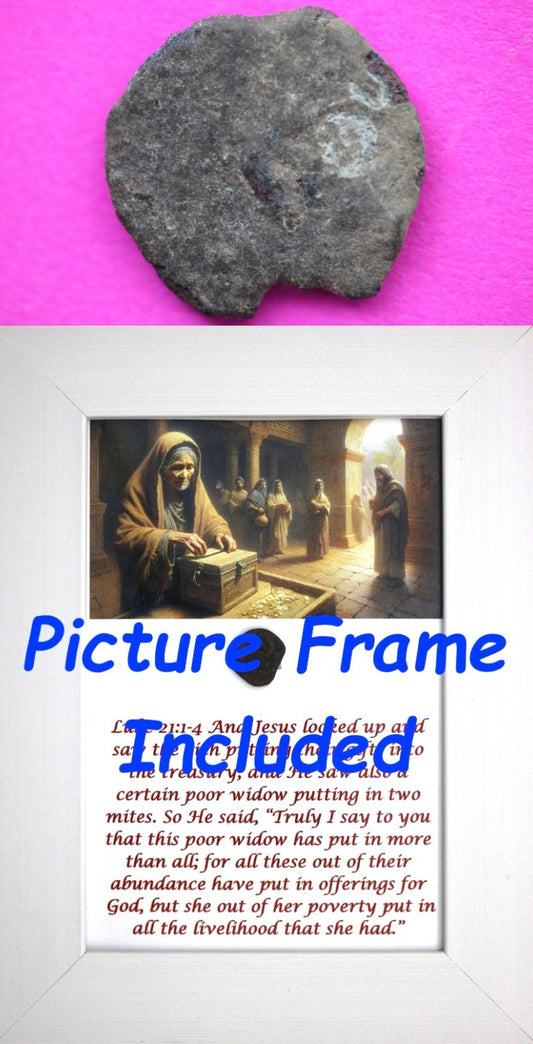 Widows Mite Coin Holy Land Artifact Free Display Frame Jesus Christ Lifetime 115