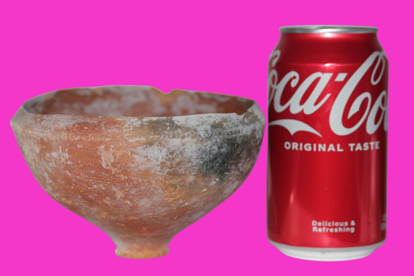 Ancient Holy Land Bowl Artifact From Time of Jesus Christ 100BC-200AD COA J135