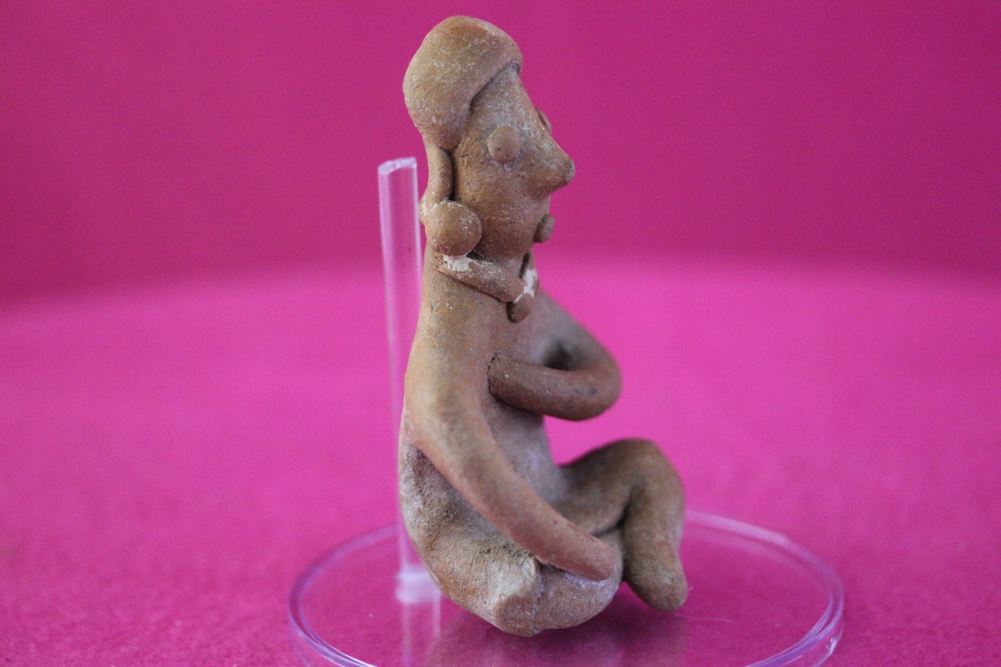 Authentic Pre Columbian Artifact Rare Seated Tomb Figure Colima Mexico COA 187