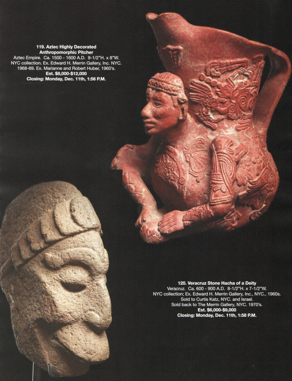 Pre Columbian Artifacts Price & Value Guide Arte Primitivo Auction Catalog 112