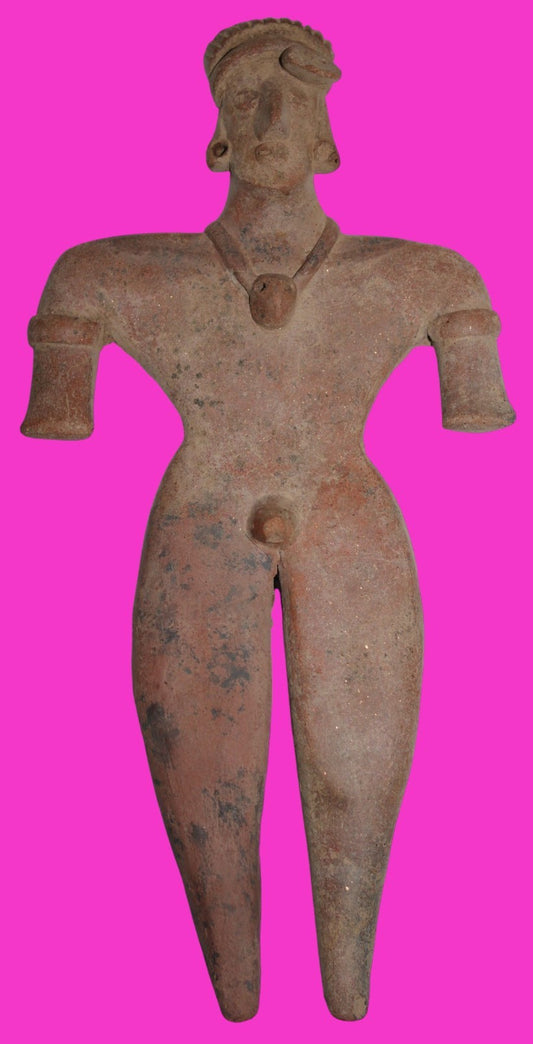 Pre Columbian Artifact Huge 9 Inch Tall Tomb Figure Colima Mexico 100 BC COA 233