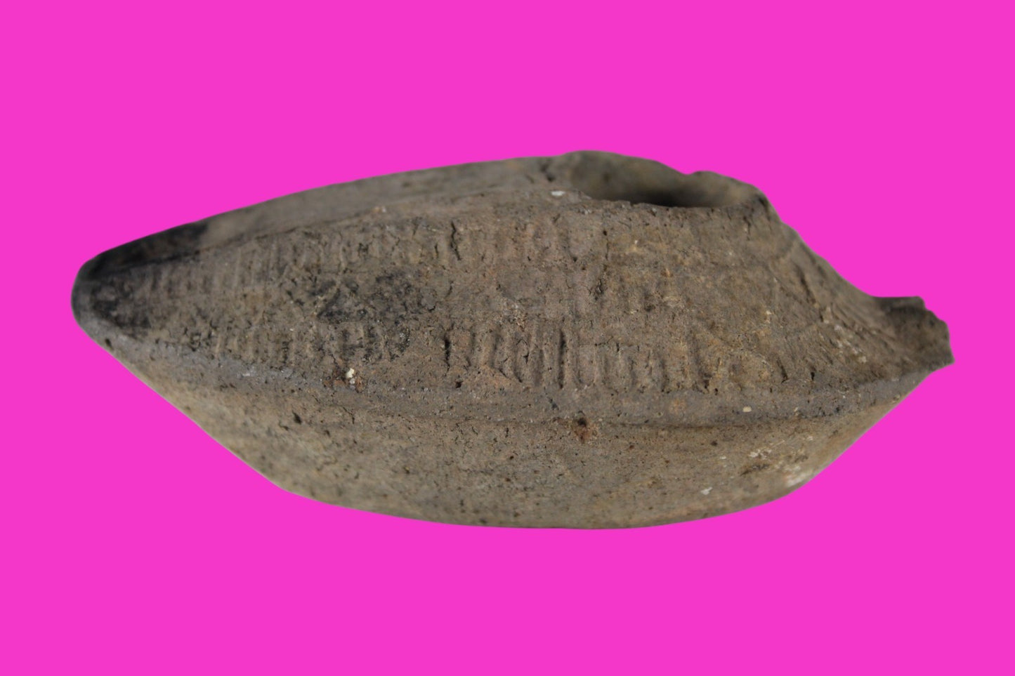 Oil Lamp Holy Land Ancient Artifact Jesus Christ Home Israel 300-600 AD COA 131