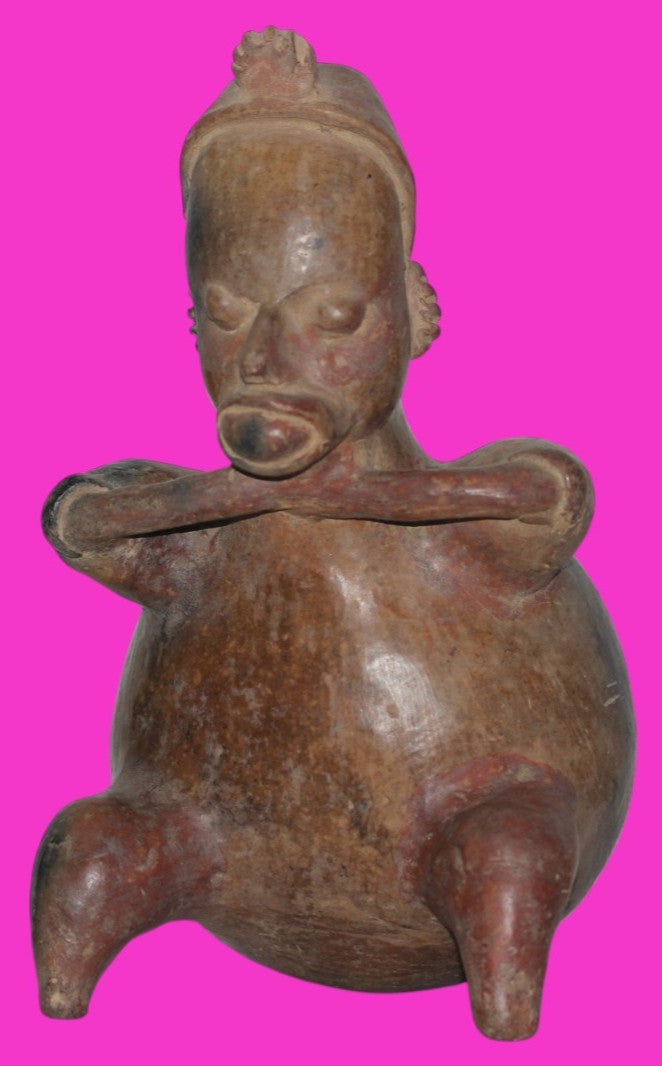 Pre Columbian Artifact Authentic Bloated Figure Jalisco Mexico 300 BC COA 218