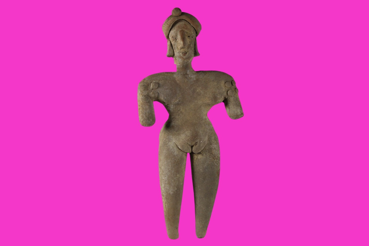 Pre Columbian Artifact 7 Inch Tall Shaft Tomb Figure Colima Mexico 100BC COA 286