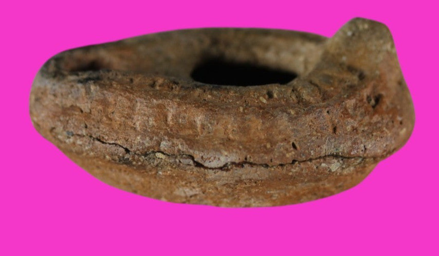Ancient Holy Land Oil Lamp Artifact Jesus Christ Homeland 100 - 400 AD COA L11