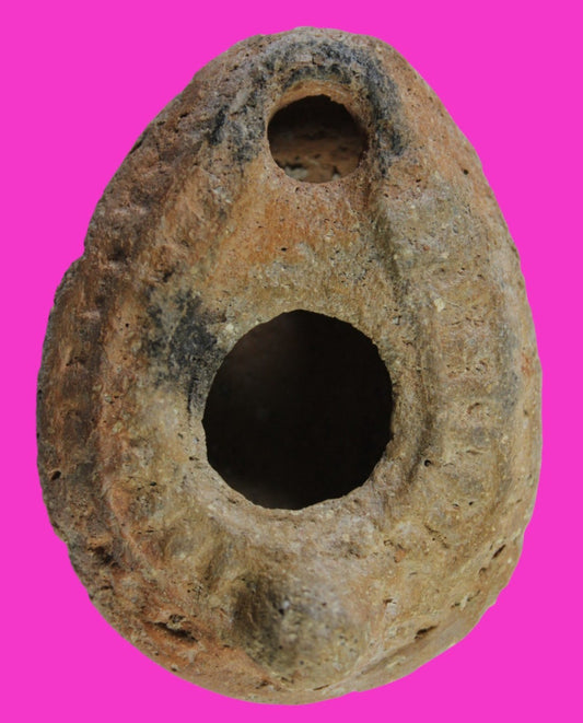 Ancient Holy Land Oil Lamp Artifact Jesus Christ Homeland 100 - 400 AD COA L11