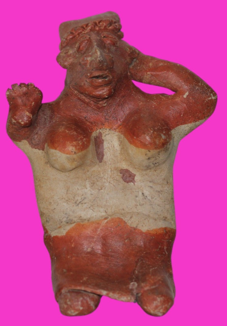 Pre Columbian Genuine Artifact Female Jalisco Figure Mexico 250BC-1000AD COA 209