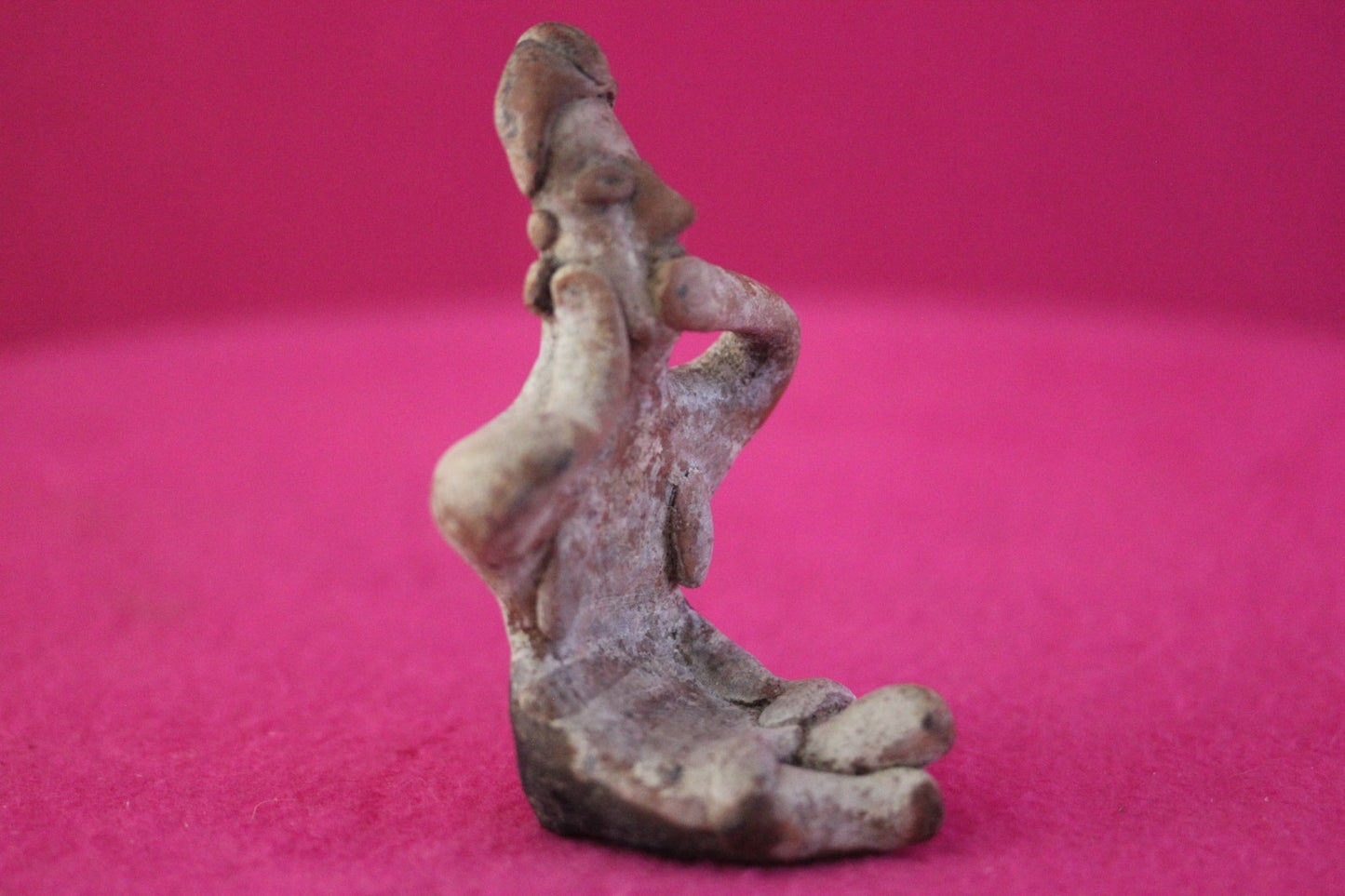 Authentic Pre Columbian Artifact Sleepy Grandma Tomb Figure Colima Mexico COA179