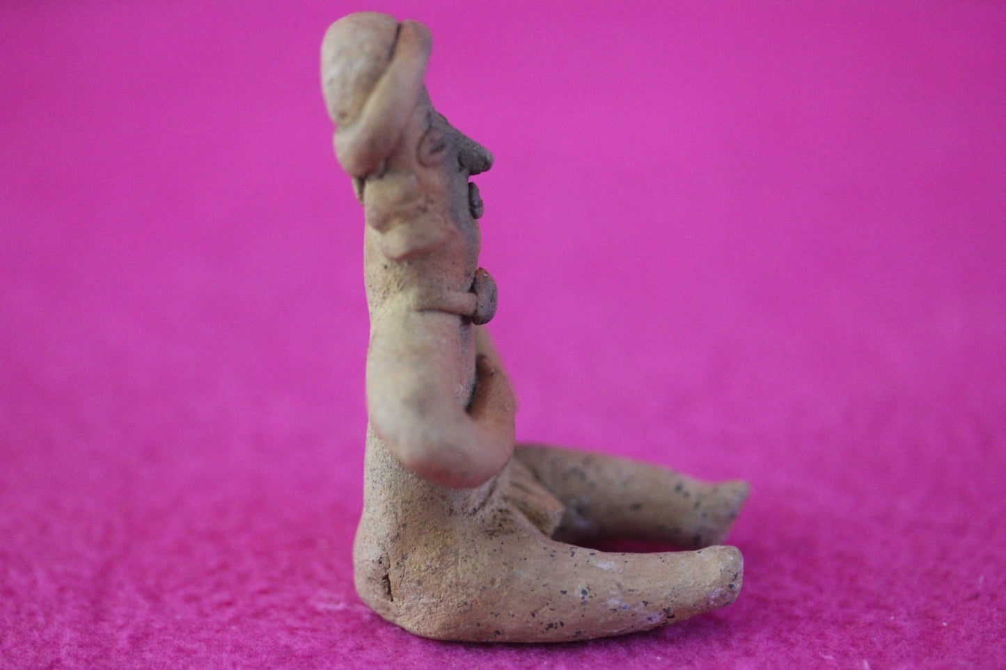 Authentic Pre Columbian Artifact Rare Seated Tomb Figure Colima Mexico COA 189