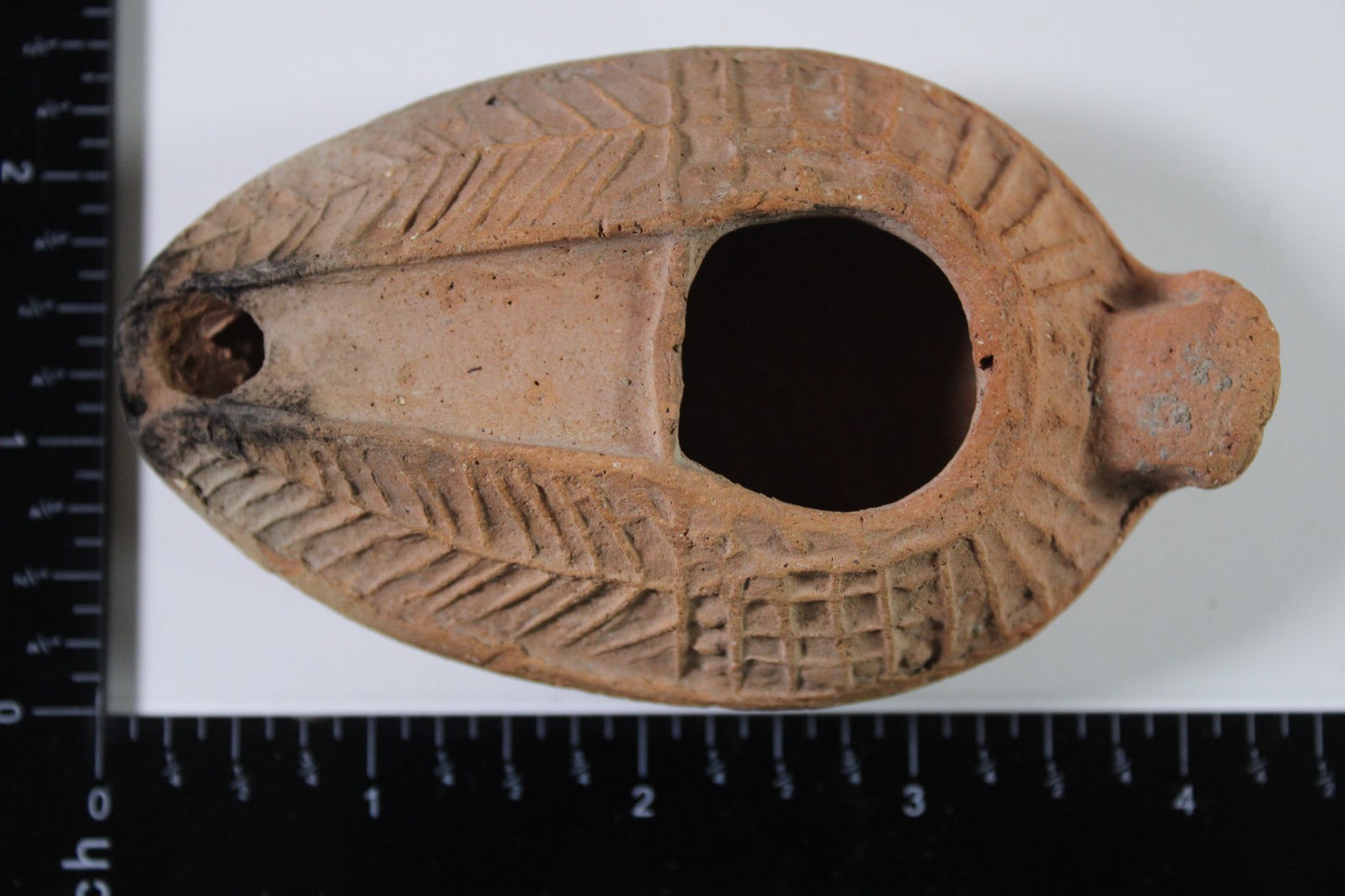 Oil Lamp Holy Land Ancient Artifact Jesus Christ Home Israel 300-600 AD COA 81