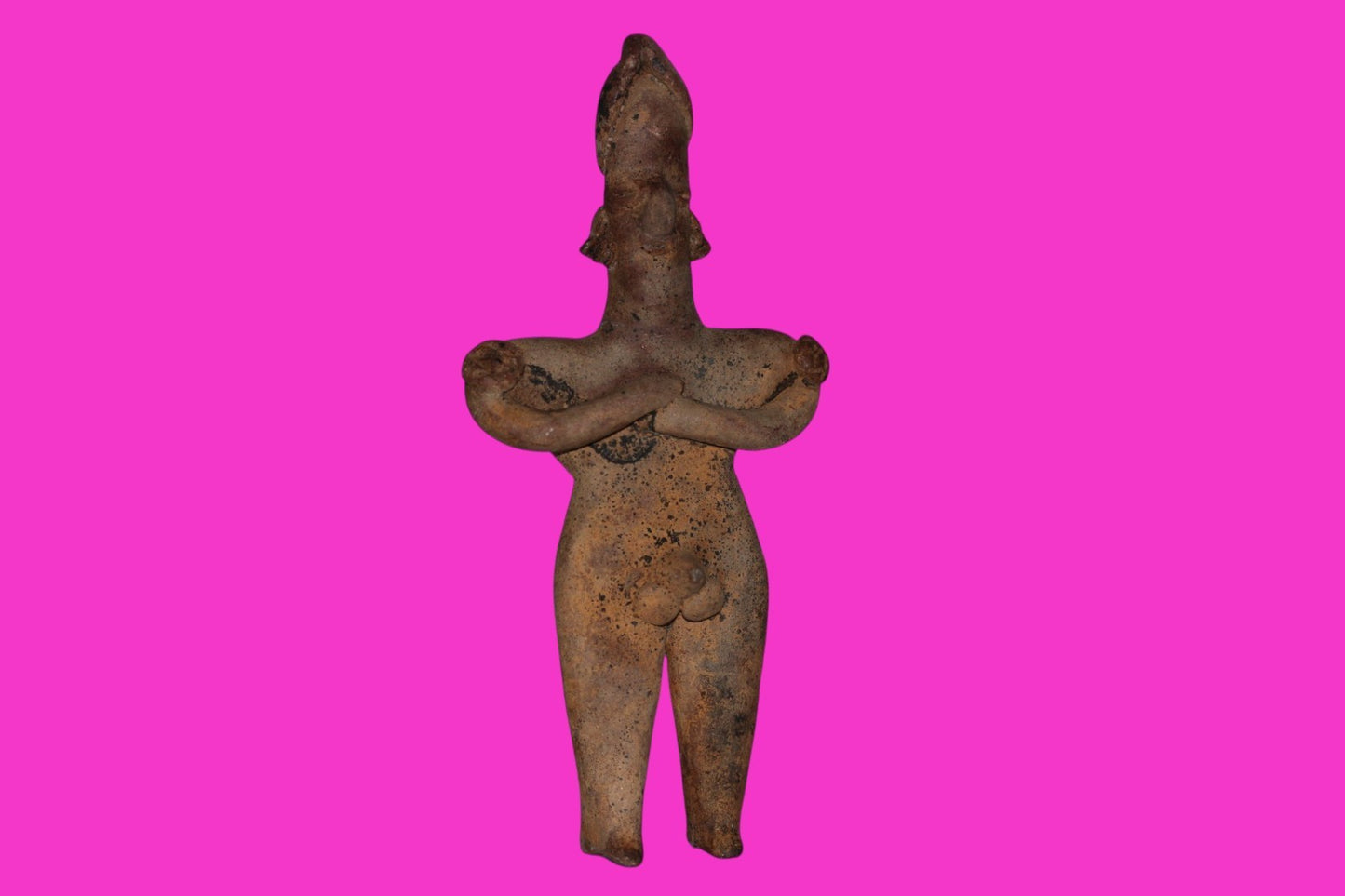 Authentic Pre Columbian Artifact Male Shaman Tomb Figure Colima Mexico COA 18