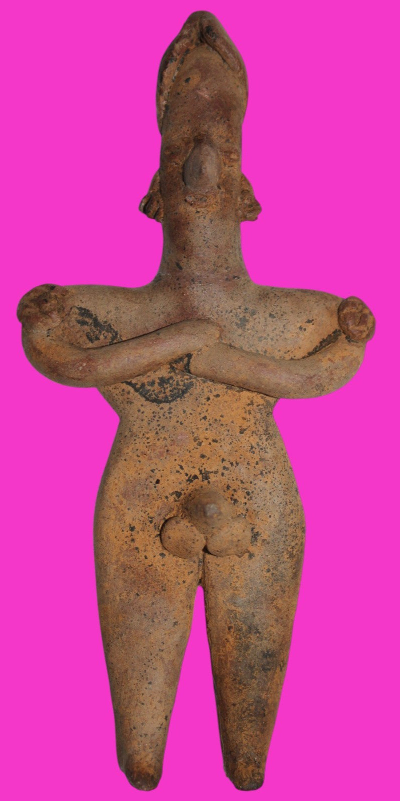 Authentic Pre Columbian Artifact Male Shaman Tomb Figure Colima Mexico COA 18