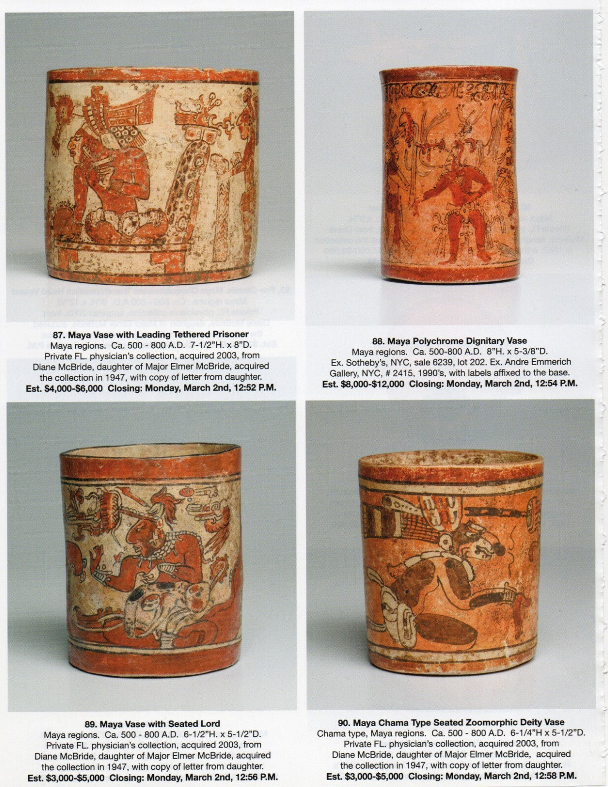 Pre Columbian Artifacts Price & Value Guide Arte Primitivo Auction Catalog #97