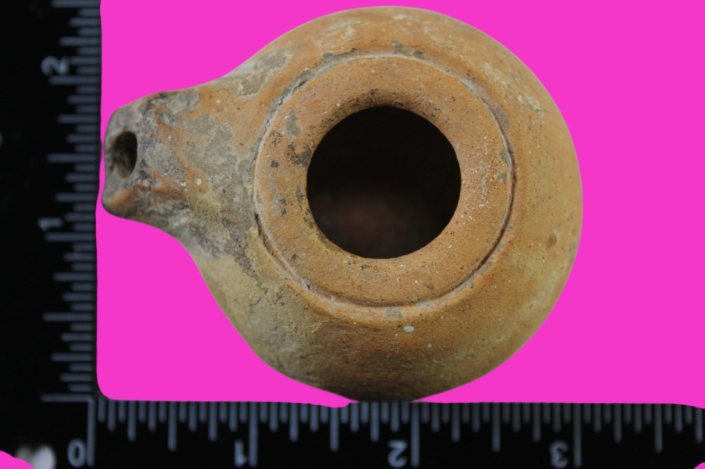 Ancient Holy Land Oil Lamp Artifact Jesus Christ Homeland 100 - 400 AD COA L05