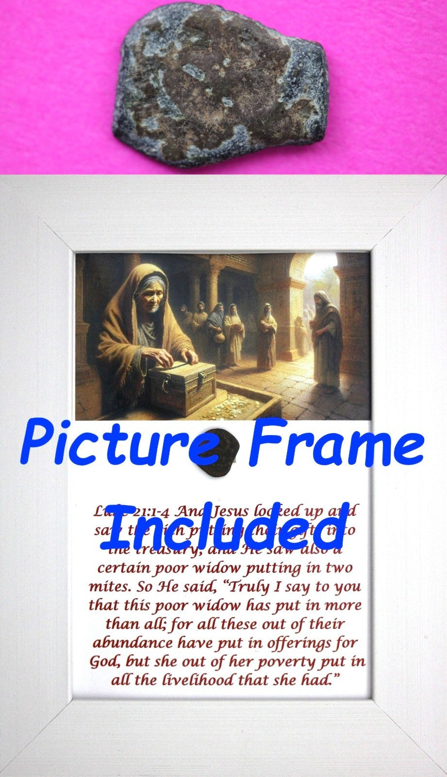 Widows Mite Coin Holy Land Artifact Free Display Frame Jesus Christ Lifetime 59