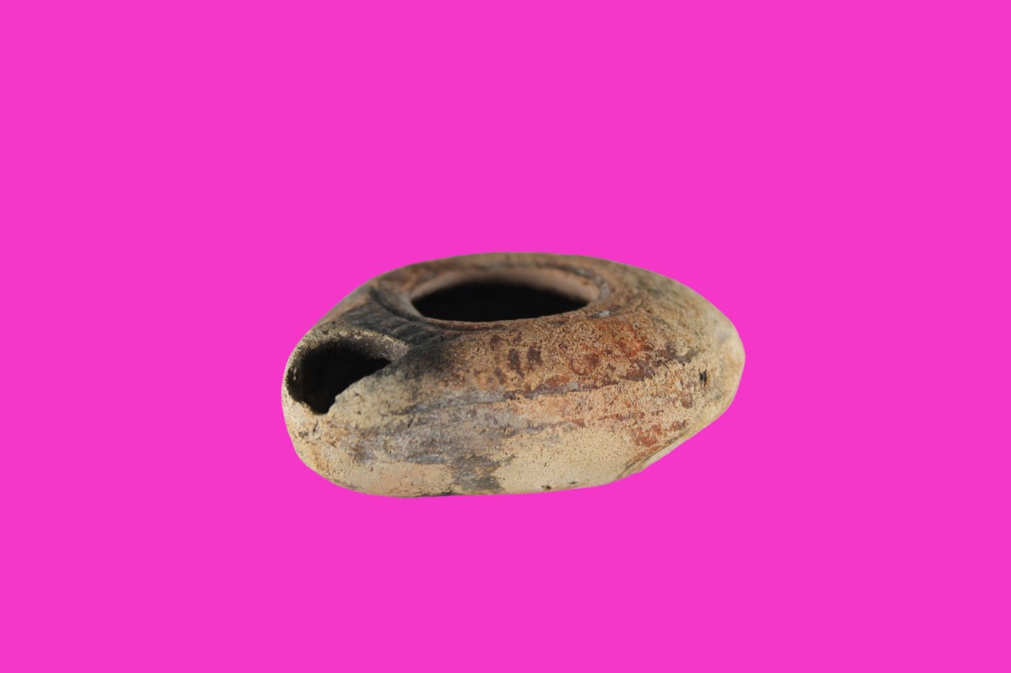 Ancient Holy Land Oil Lamp Artifact Jesus Christ Homeland 100BC-400AD COA 14