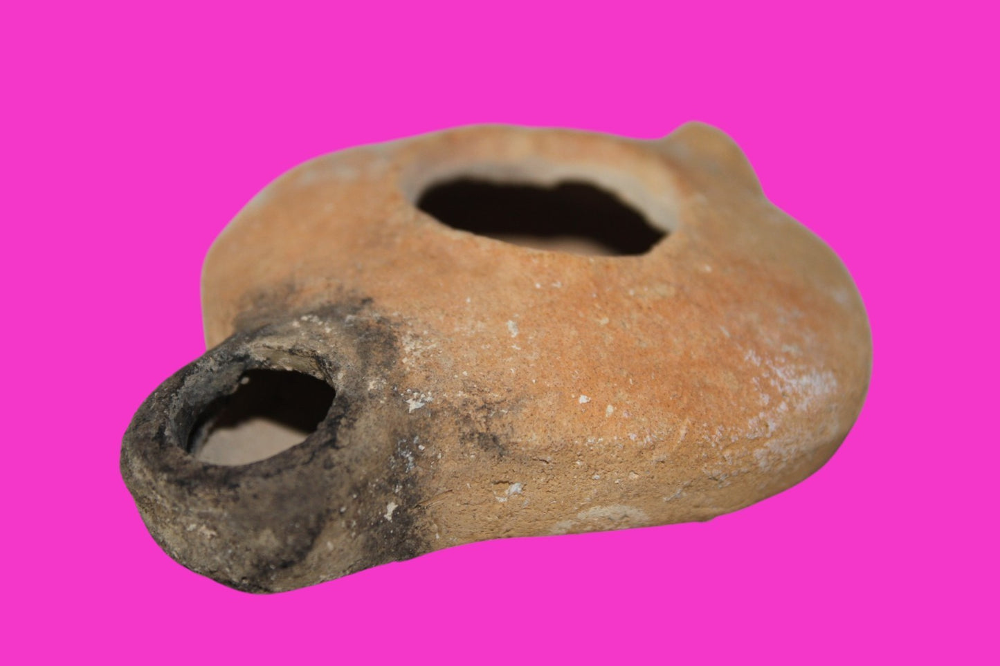 Ancient Holy Land Oil Lamp Artifact Jesus Christ Home Land 100BC-100AD COA 48