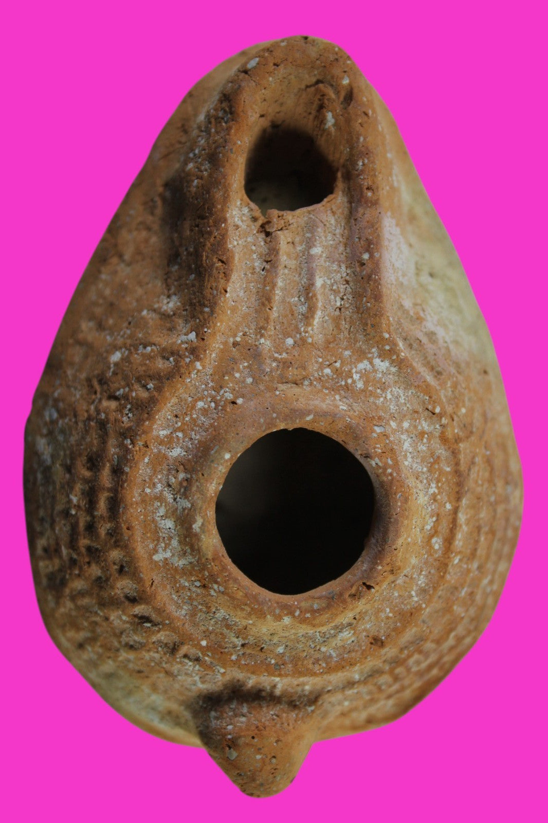 Ancient Holy Land Oil Lamp Artifact Jesus Christ Homeland 100 - 400 AD COA L02